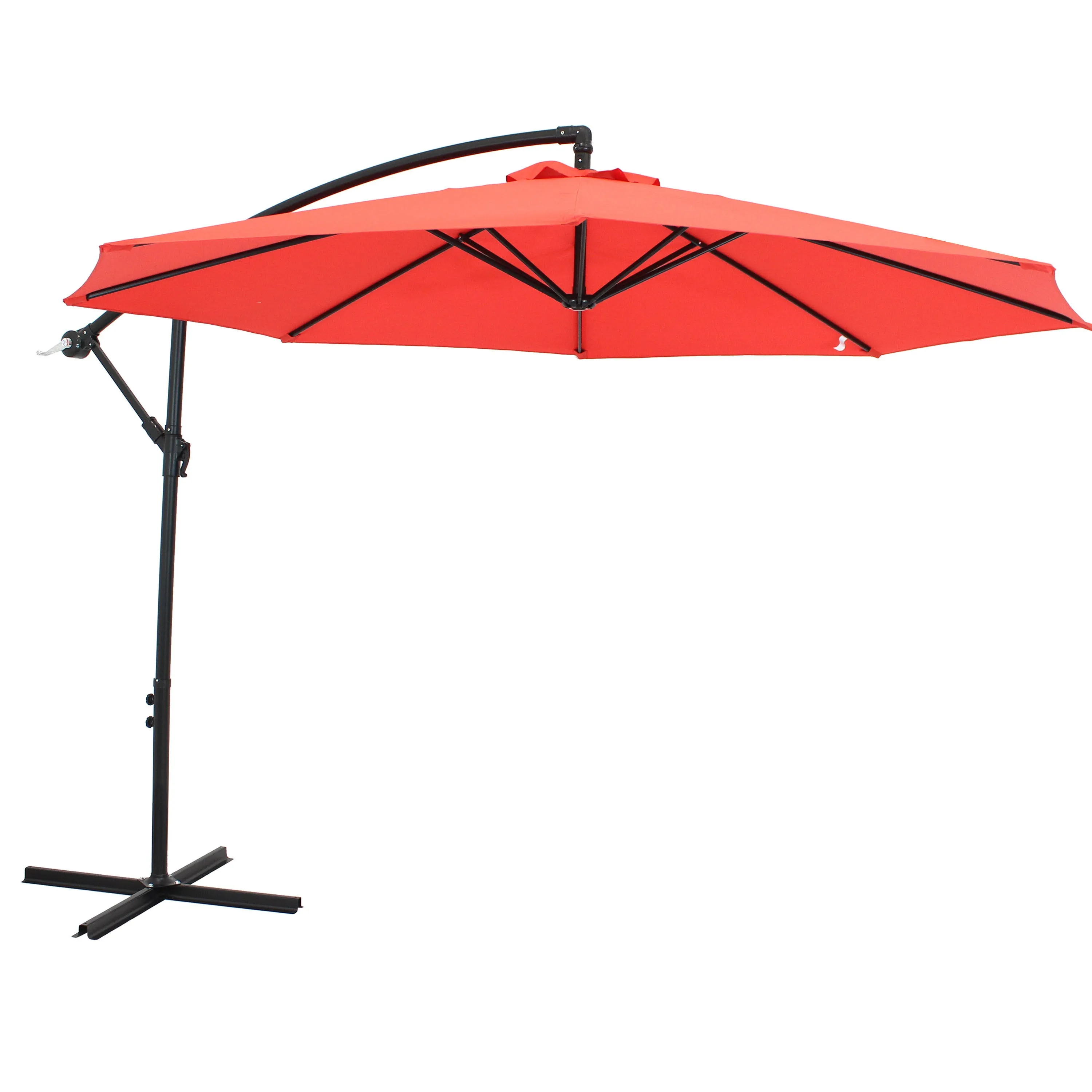 Sunnydaze 9.5' Offset Outdoor Patio Umbrella with Crank