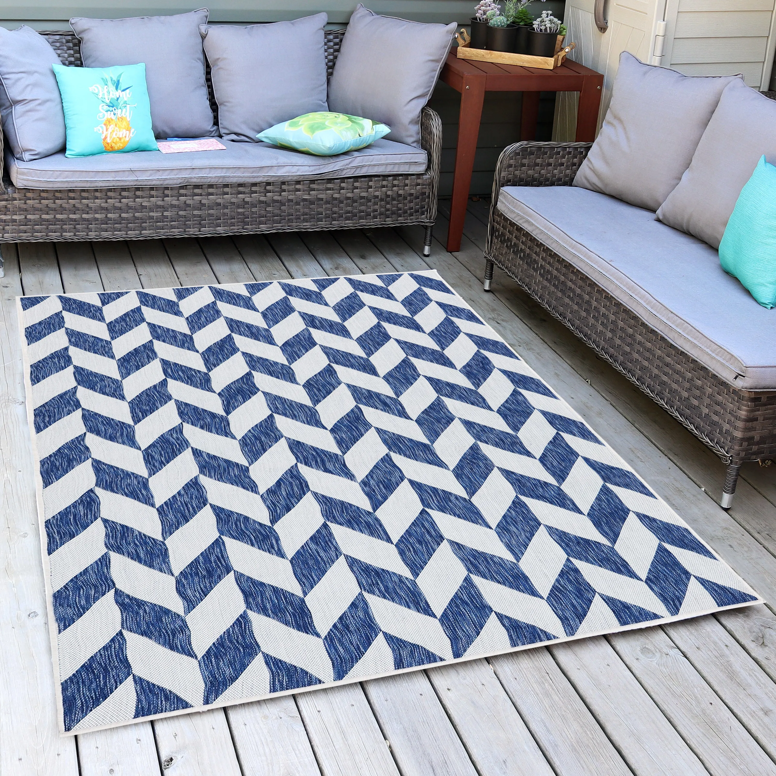 Sunnydaze Indoor or Outdoor Patio Area Rug