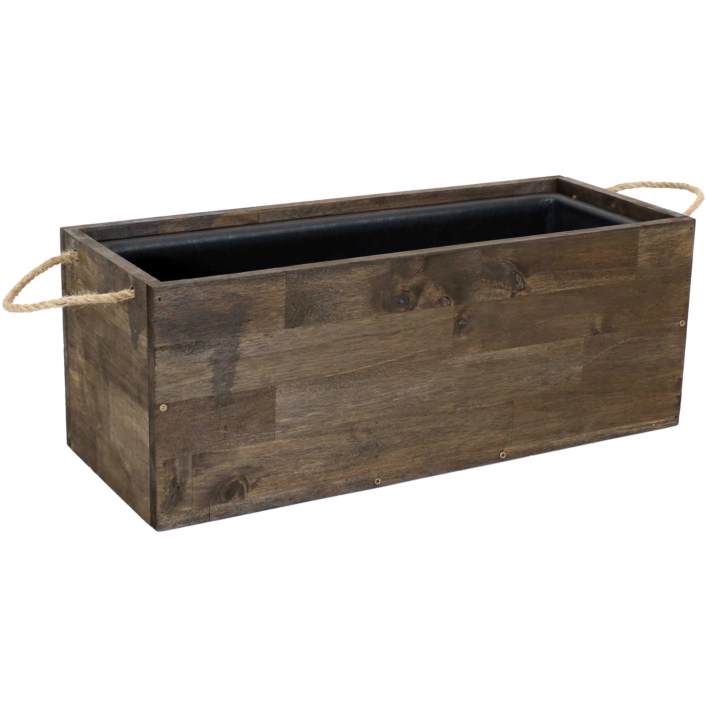 Sunnydaze Outdoor Rectangle Acacia Wood Planter Box