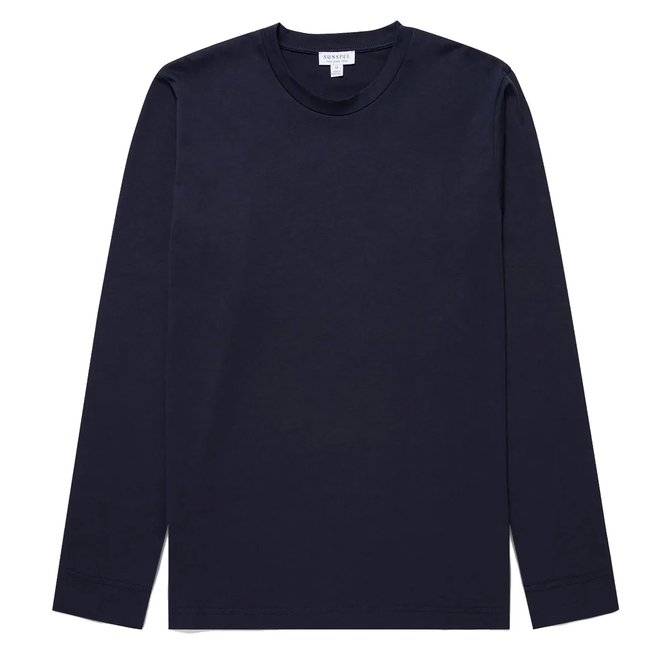 Sunspel Long Sleeve Riviera Midweight T-Shirt Navy