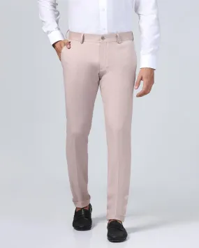 Super Slim Phoenix Formal Dusty Pink Solid Trouser - Hurricane