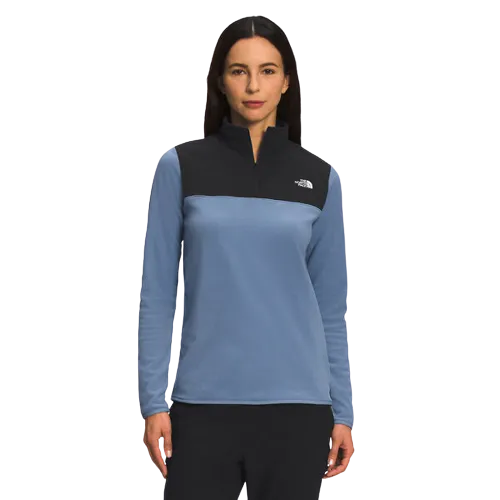 The North Face TKA Glacier Womens 1/4 Zip Folk Blue/TNF Black