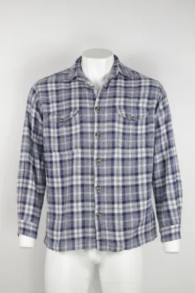 Thick checked flannel shirt - L