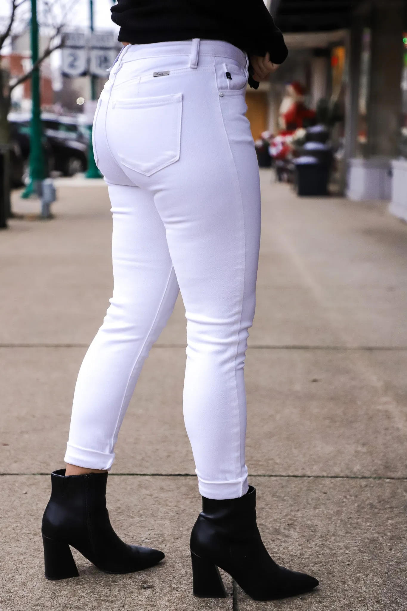 Trista All White High Rise Skinny Jean