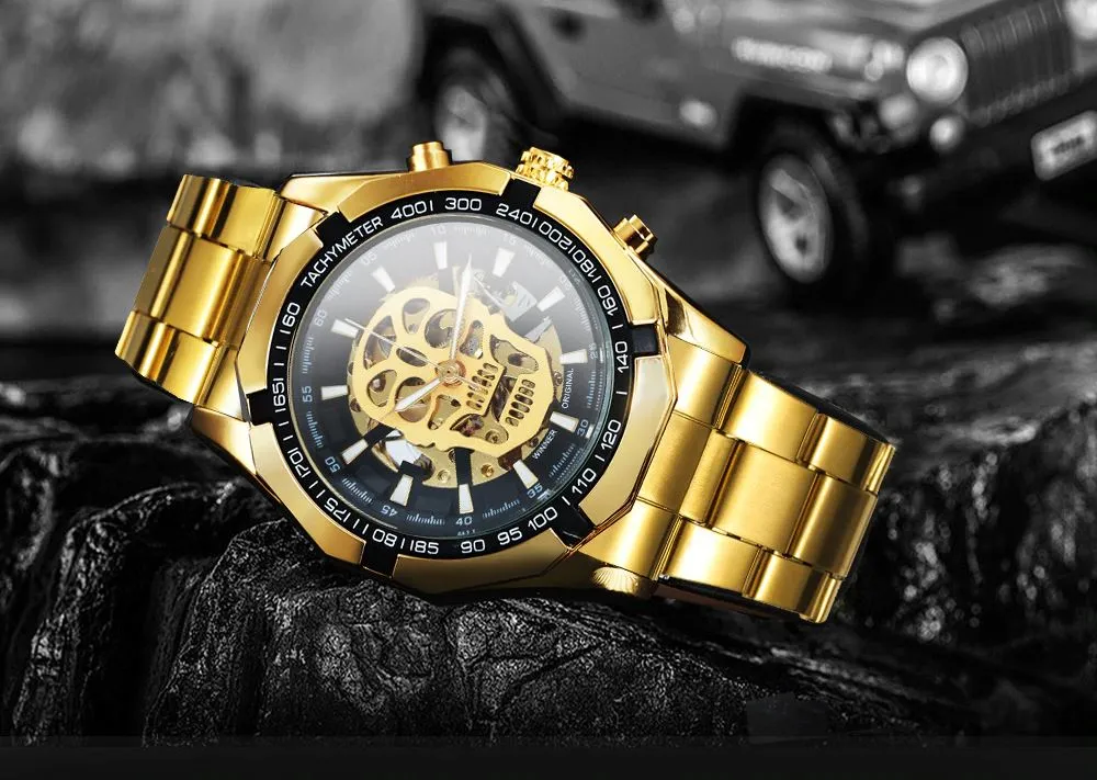 TWN™ Men's Skull Skeleton Stainless Steel Watch