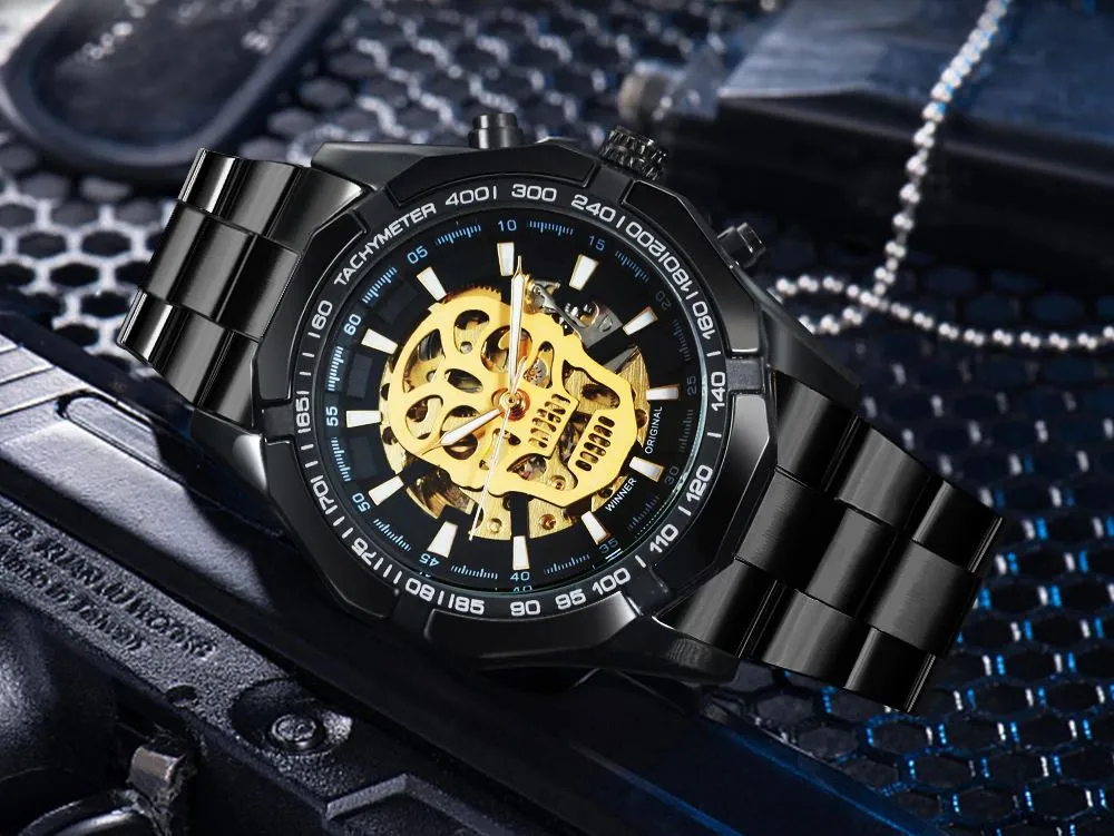 TWN™ Men's Skull Skeleton Stainless Steel Watch