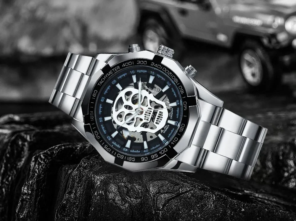 TWN™ Men's Skull Skeleton Stainless Steel Watch