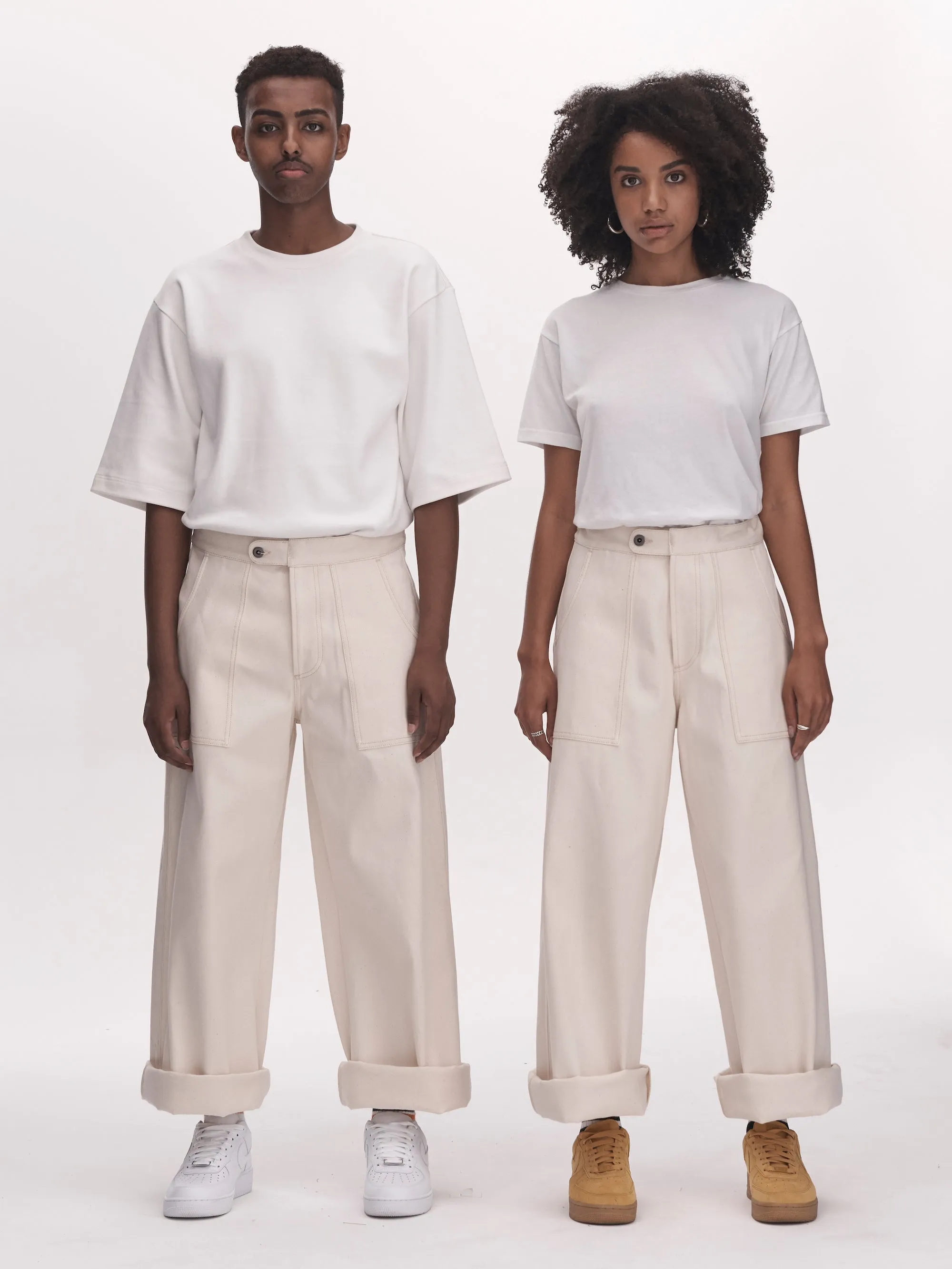 UNISEX PAINTER PANTS - ECRU