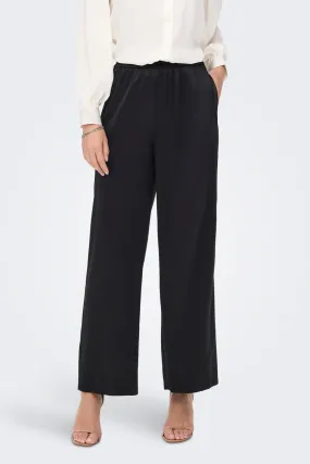 Victoria Satin Pants - Black