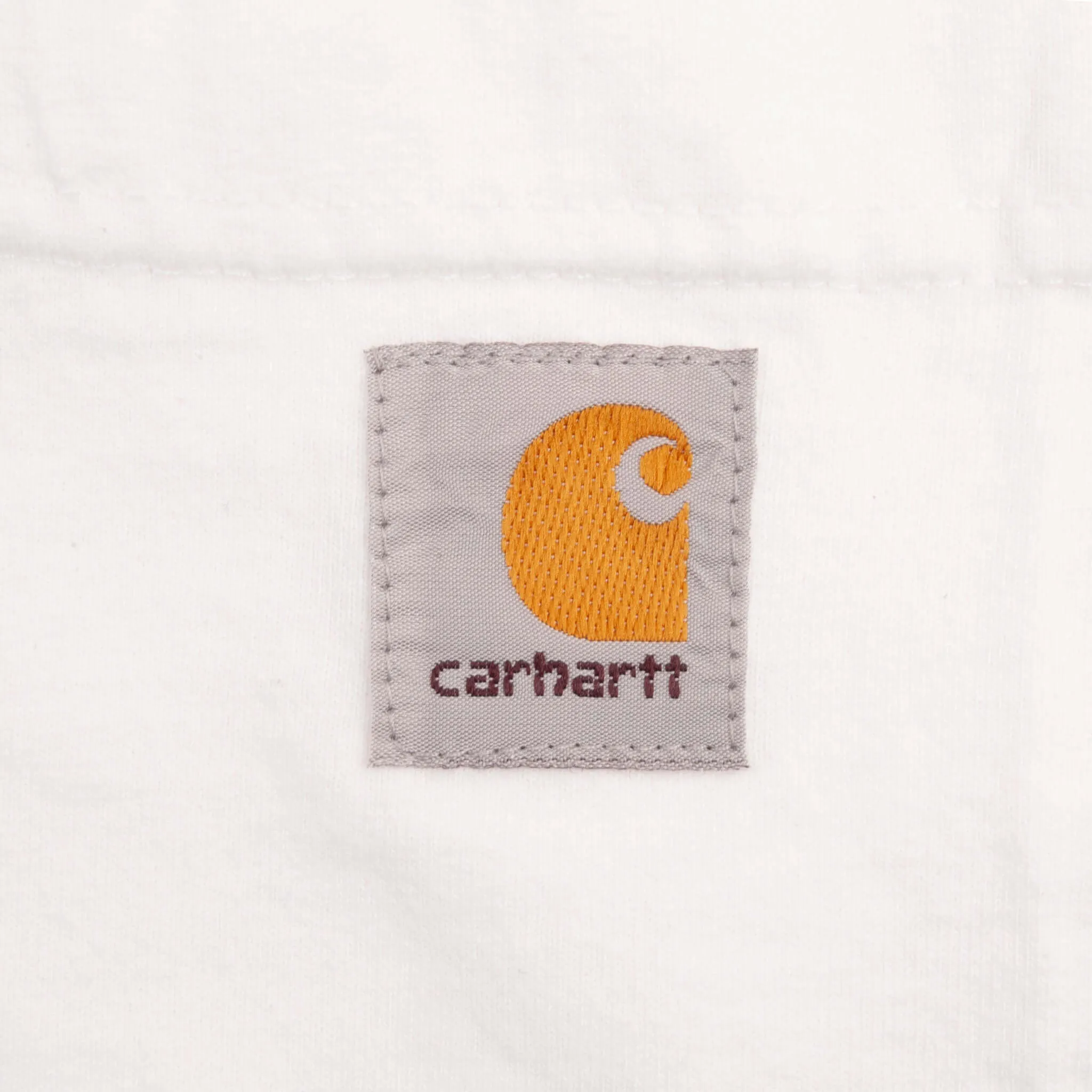 VINTAGE CARHARTT CLASSIC WHITE LONG SLEEVE POCKET TEE SHIRT 2000S SIZE XL