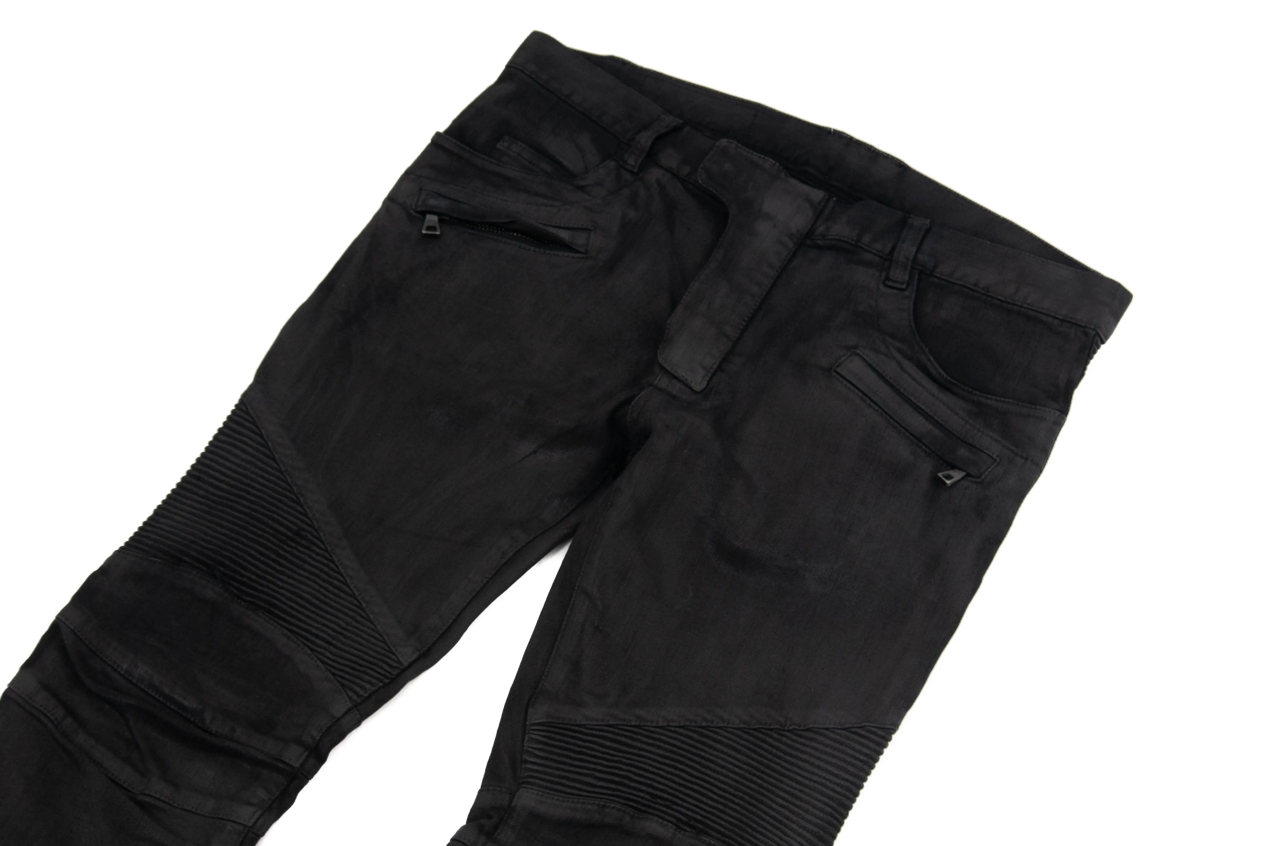 Waxed Biker Jeans