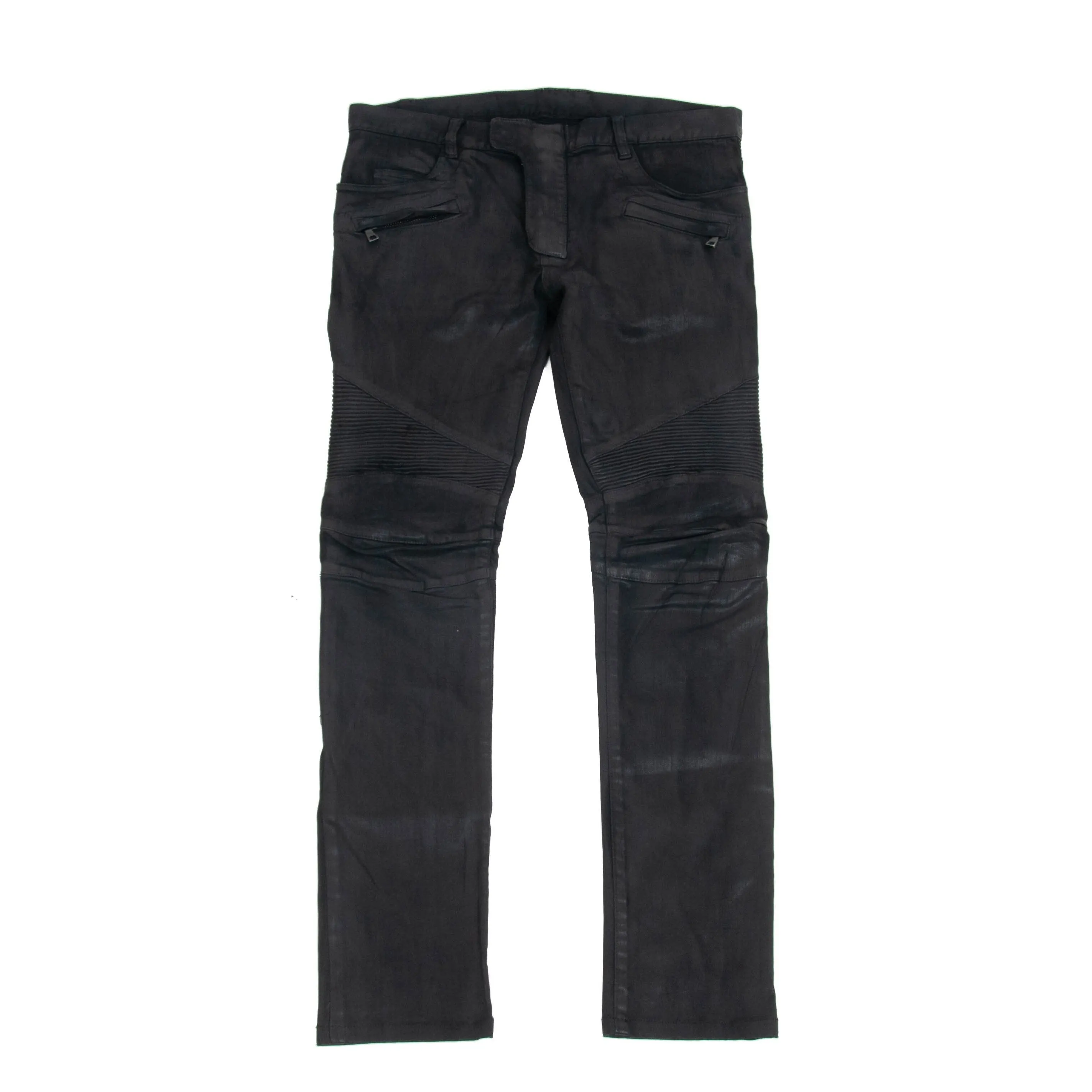 Waxed Biker Jeans