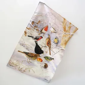 Winter Birds Cotton Tea Towel