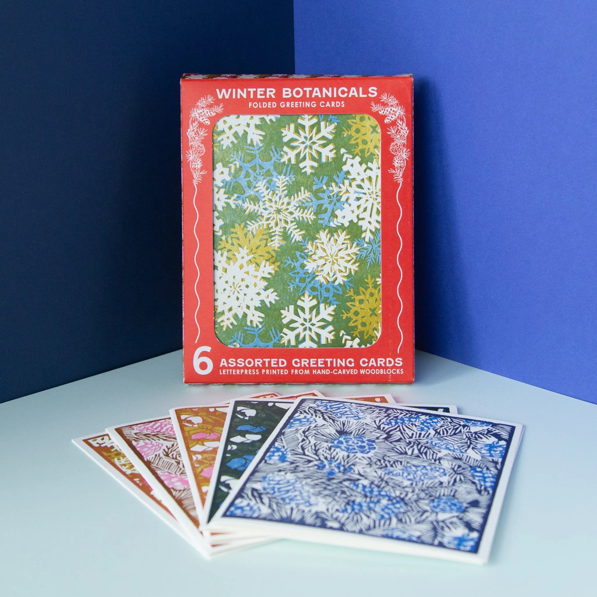 Winter Botanicals Assorted Letterpress Card Set