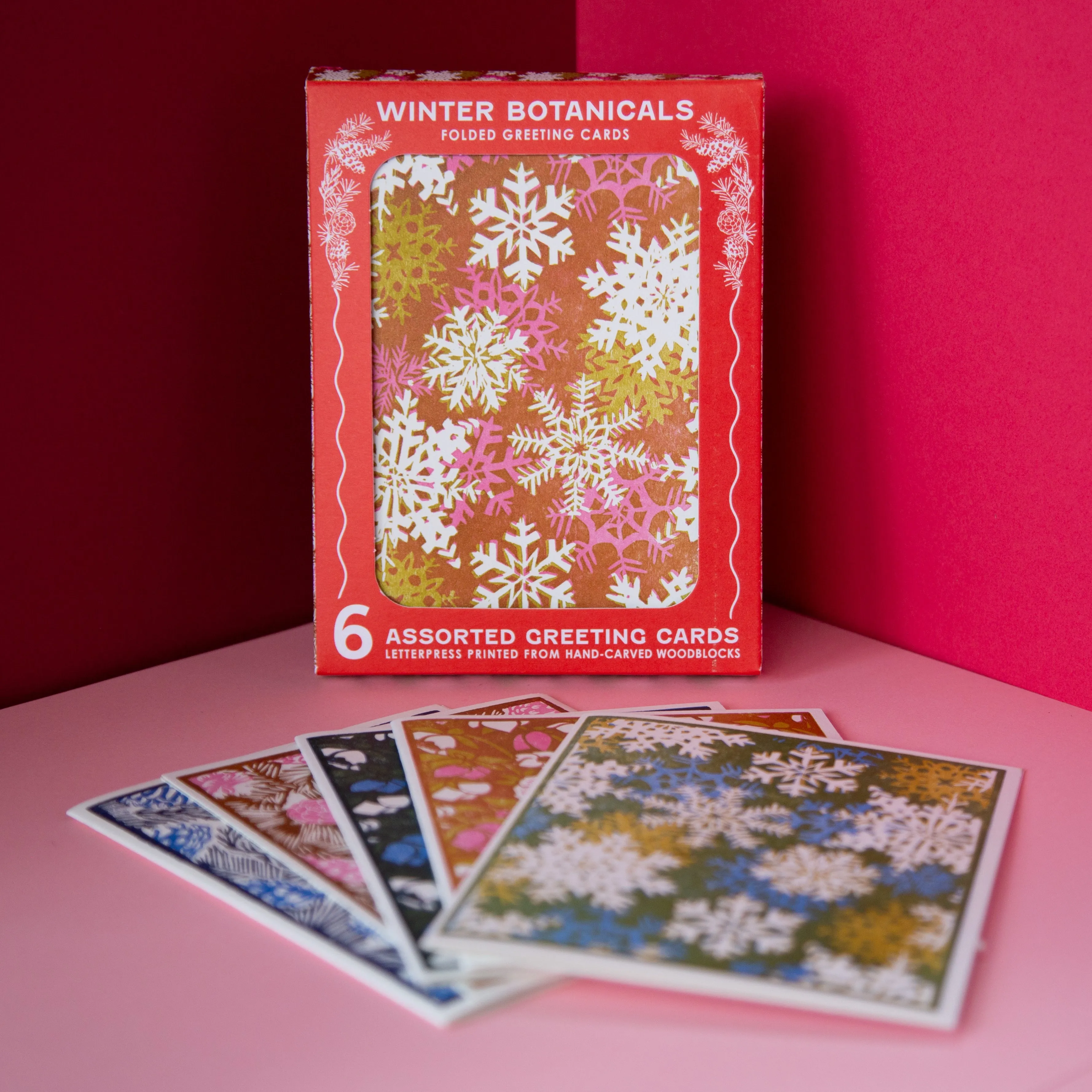 Winter Botanicals Assorted Letterpress Card Set