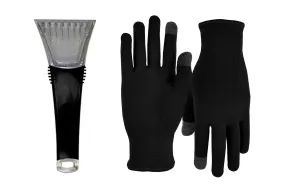 Winter Warm Up Bundle - 10" Ice Scraper & Texting Gloves