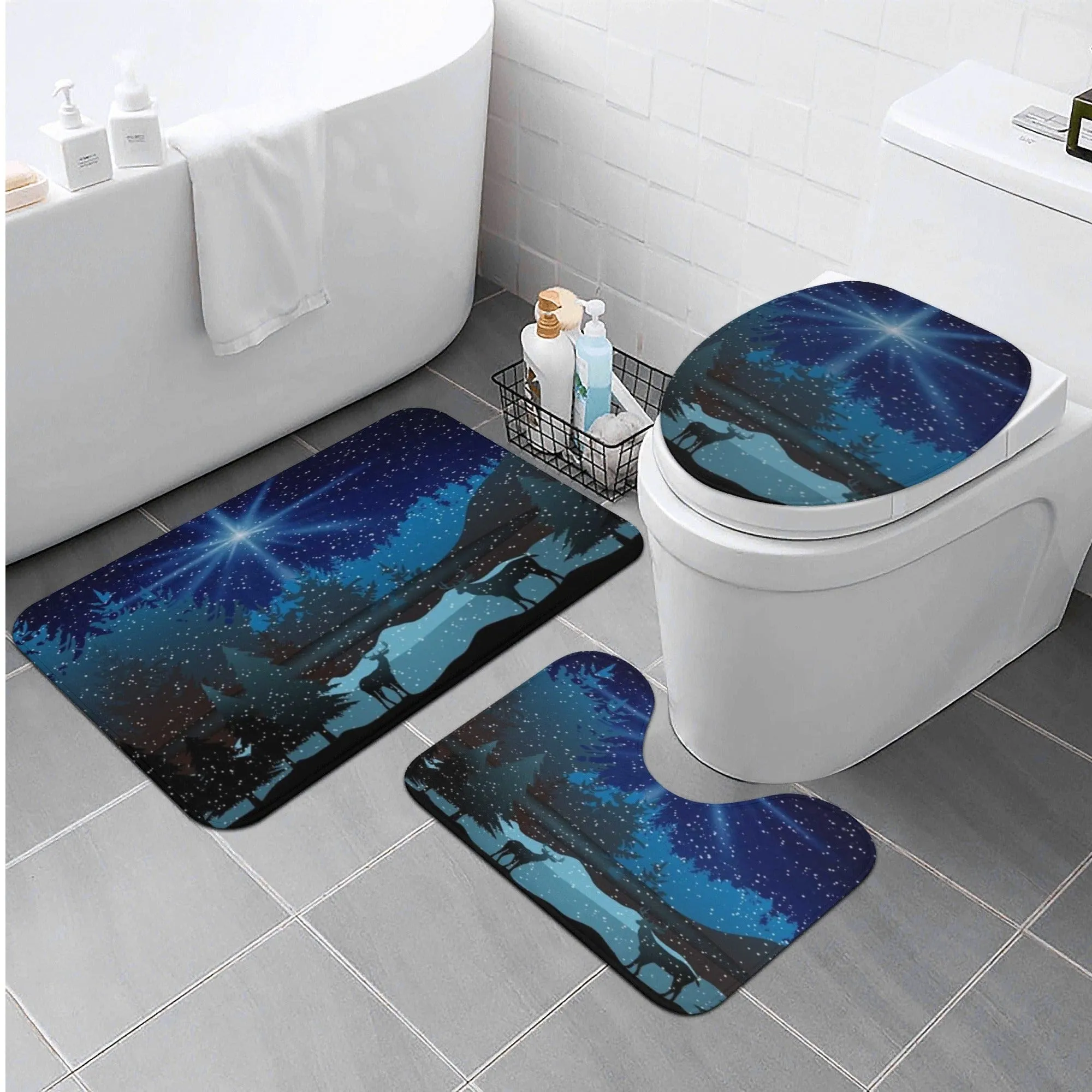 Winter Wonderland Bathroom Rug Set