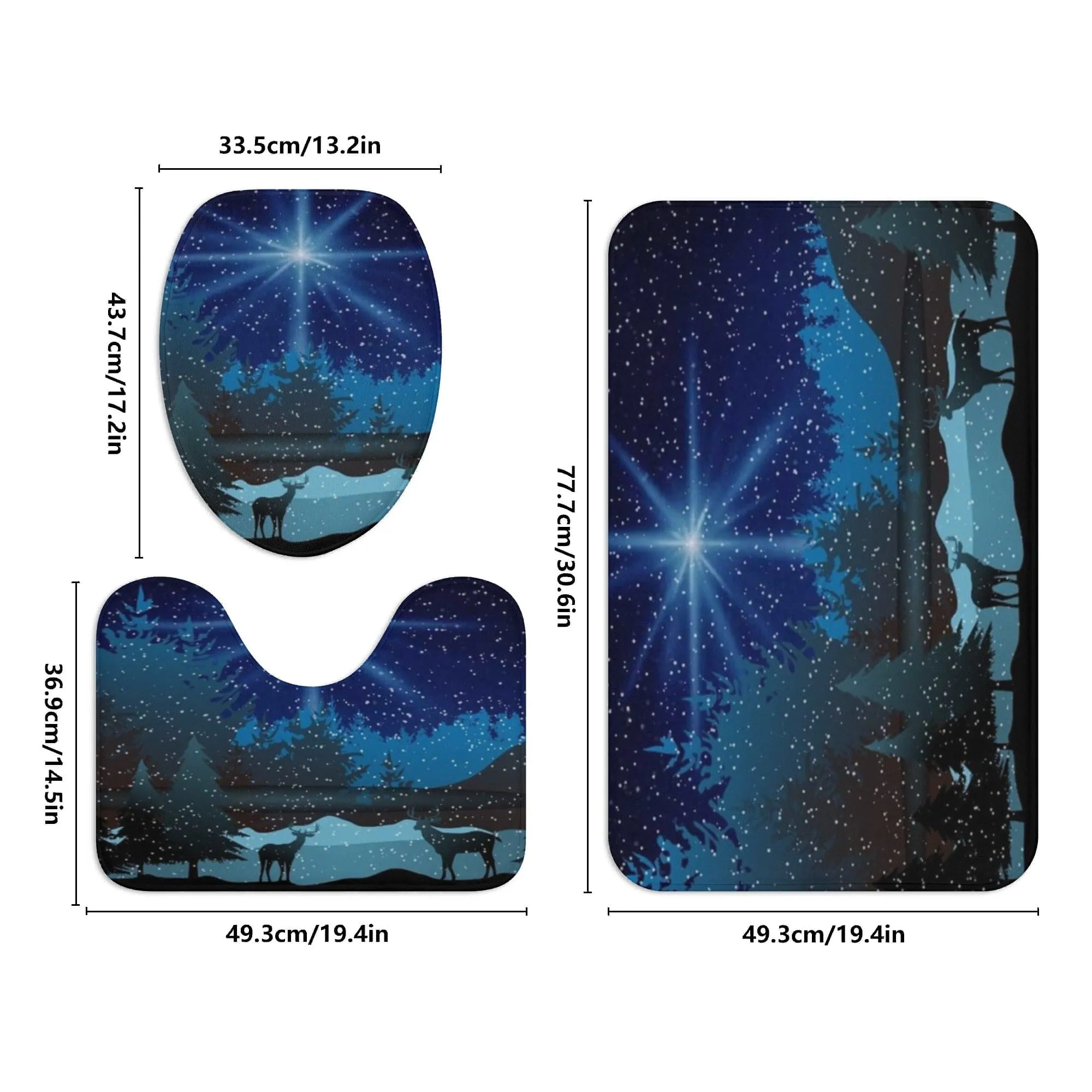 Winter Wonderland Bathroom Rug Set