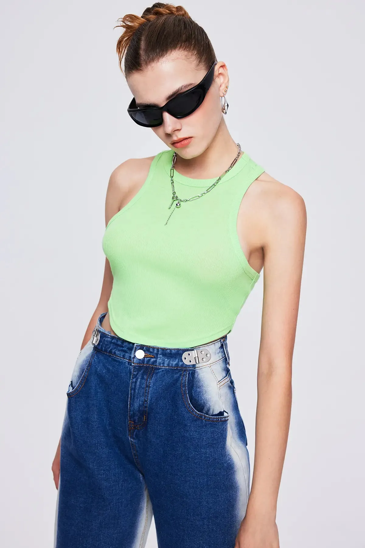 Women's Rib Crop Tank Top