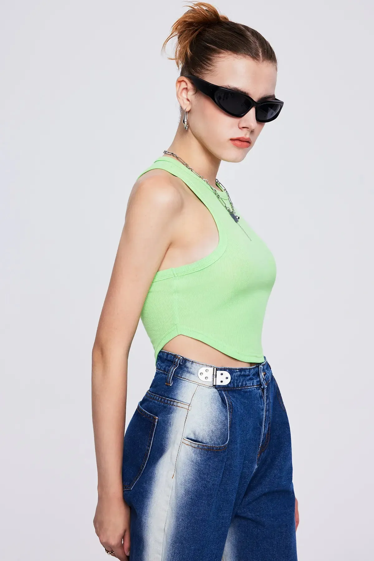 Women's Rib Crop Tank Top