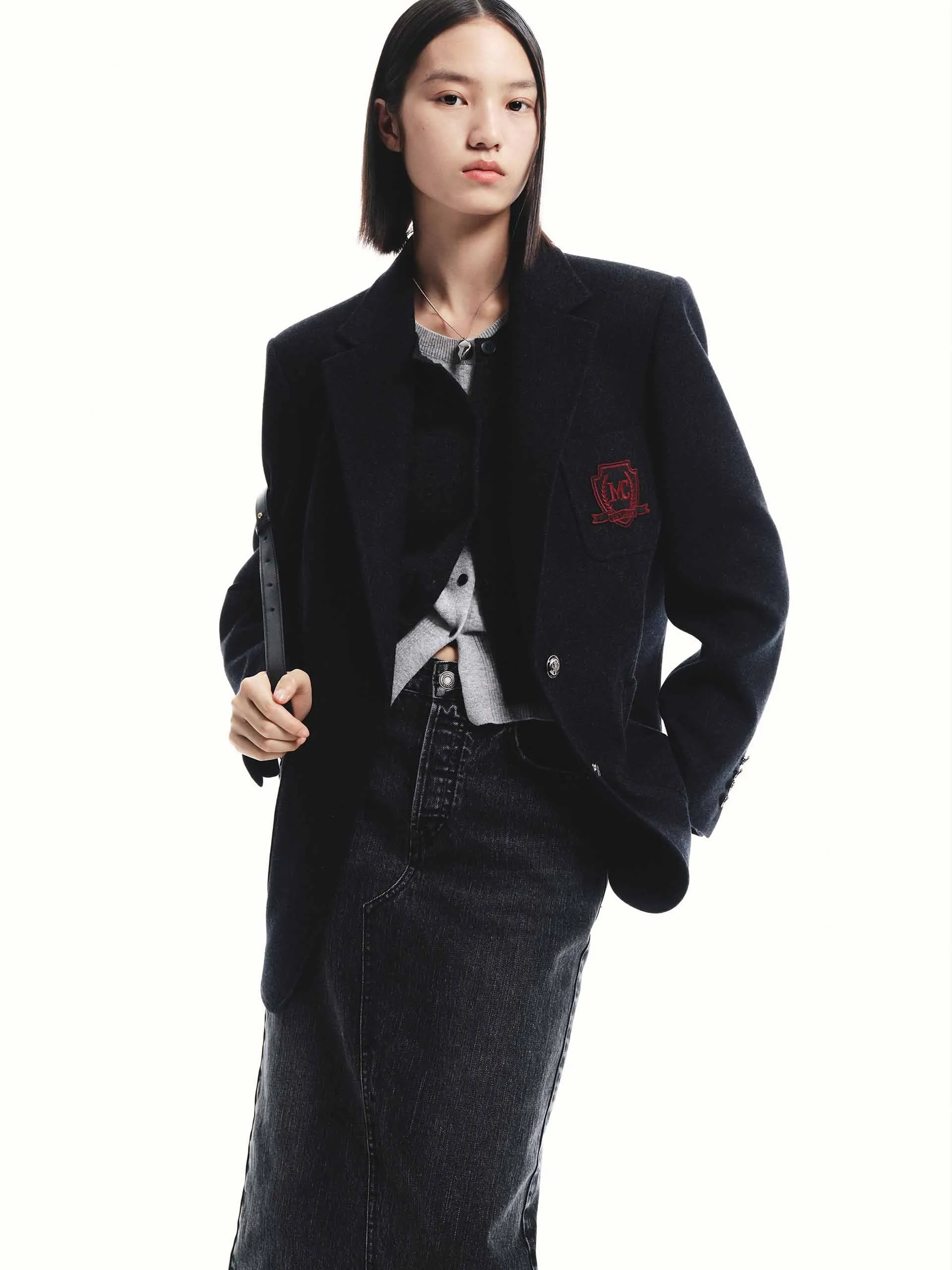 Wool Tailored Blazer Coat